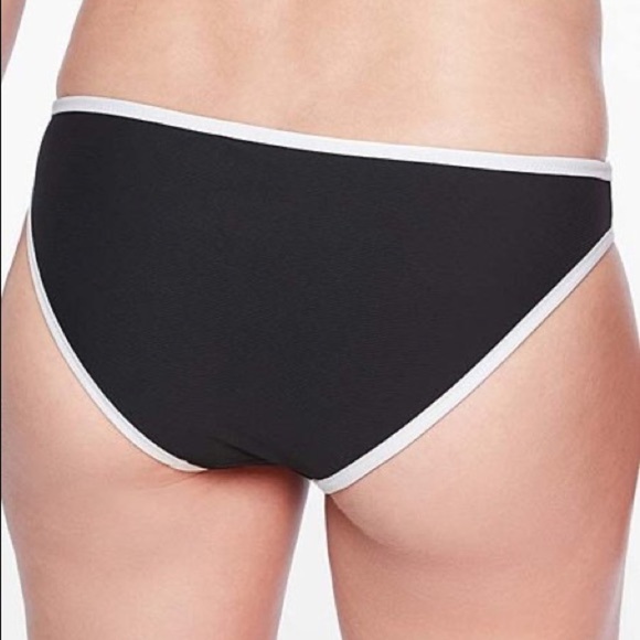 NWT Athleta Black Ribbed Bikini Bottom - Picture 2 of 10